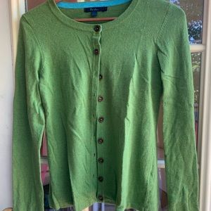 Boden green cardigan size extra small